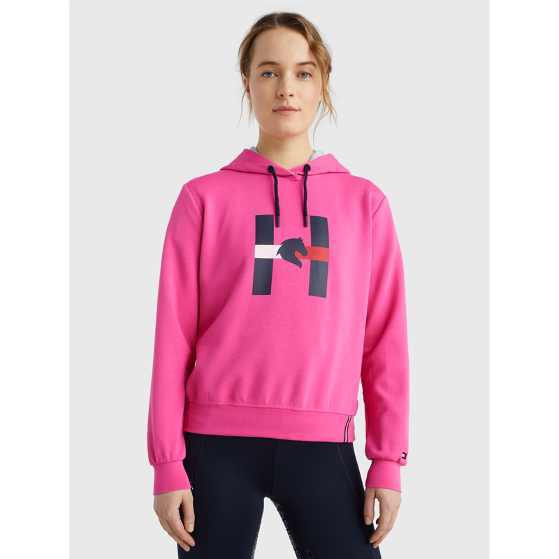 Tommy Hilfiger Women's Horse Graphic Sport Hoodie - Hot Magenta-2